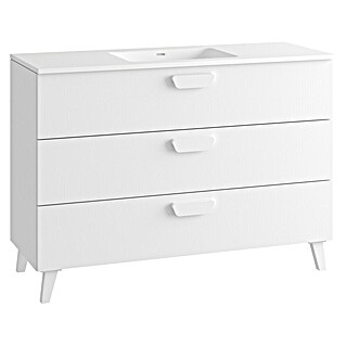 Mueble de lavabo Sofía (L x An x Al: 46 x 120 x 84 cm, Blanco brillo)