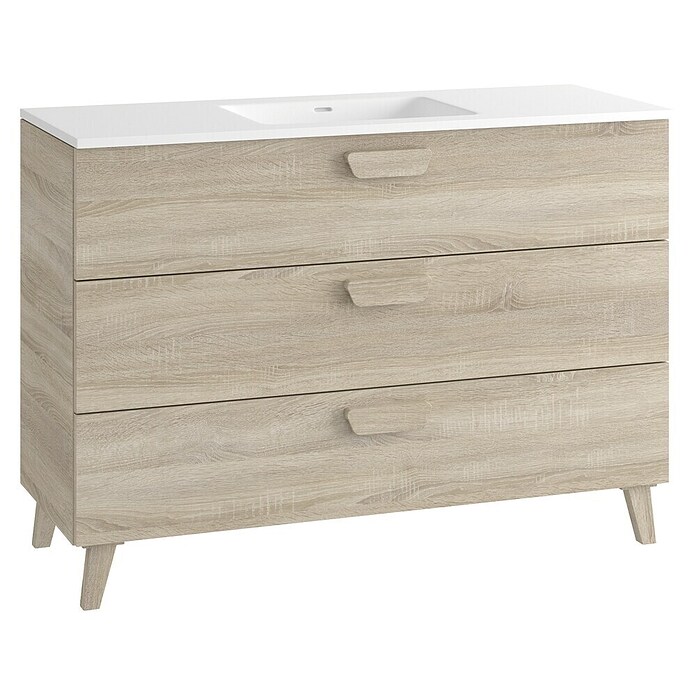 Mueble de lavabo Sofía (L x An x Al: 46 x 120 x 84 cm, Roble bardolino) | BAUHAUS