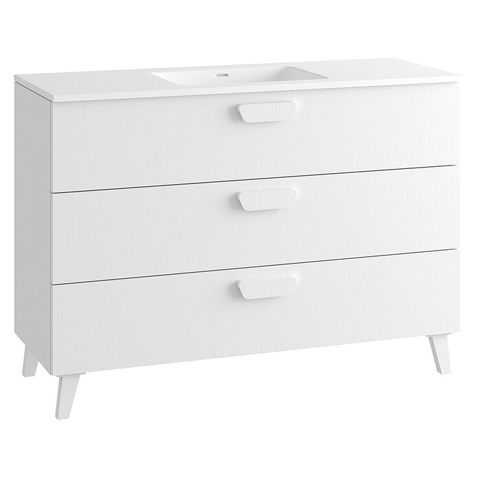 Mueble de lavabo Sofía (L x An x Al: 46 x 120 x 84 cm, Blanco mate) | BAUHAUS