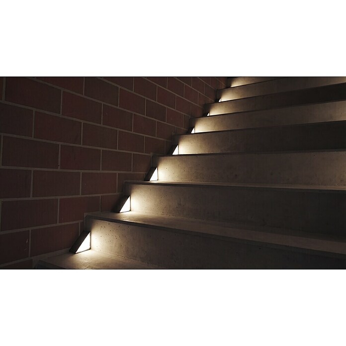 BAUHAUS Set solarlampen Trapverlichting (l x b x h: 9 cm x 9 cm x 4,8 m, Zwart, IP54, 8 lm) | BAUHAUS