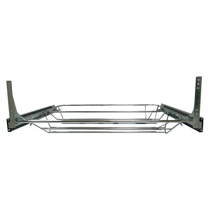 Adinor Estante para zapatos 65ZG/50-80 - L x An x Al: 80 x 44,5 x 12 cm, Plateado - Perchero extraíble para pantalones para armarios. El perchero está hecho de acero cromado y tiene una gran capacidad de carga.