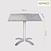 Acamp Gartentisch Acaplan (L x B x H: 80 x 80 x 72 cm, Hochdruck-Schichtpress, Quadratisch, Platin/Cemento/Grigio) | BAUHAUS