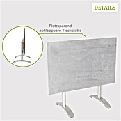 Acamp Gartentisch Acaplan (L x B x H: 120 x 80 x 72 cm, Hochdruck-Schichtpress, Rechteckig, Platin/Cemento/Grigio) | BAUHAUS