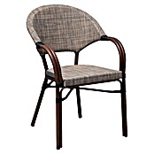Acamp Balkonmöbel-Set Maui (5 -tlg., Aluminium/Acatex-Gewebe/Sicherheitsglas, Bambus Dunkel/Cappuccino) | BAUHAUS
