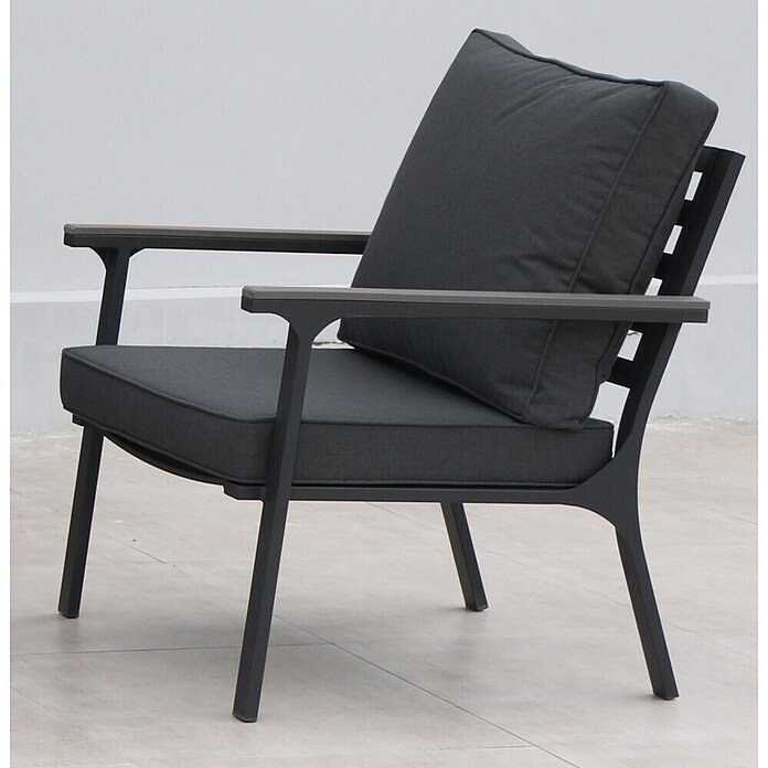 Acamp Loungemöbel-Set Samos (4 -tlg., Aluminium/Polyester/Polywood, Anthrazit/Vintage grau) | BAUHAUS