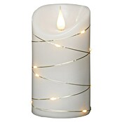 Konstsmide LED-Kerze mit Tropfen (Weiß, Ø x H: 7,5 x 13,5 cm, Wachs, Warmweiß)