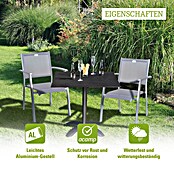 Acamp Gartentisch Acaplan (L x B x H: 80 x 80 x 75 cm, Hochdruck-Schichtpress, Quadratisch, Weiß) | BAUHAUS