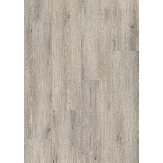 Krono Original Laminat Atlantic 7 - Dove Cantal Oak, Landhausdiele, 1.288 x 245 x 7 mm - Hellgrauer Holzboden in Holzoptik mit natürlicher Maserung.