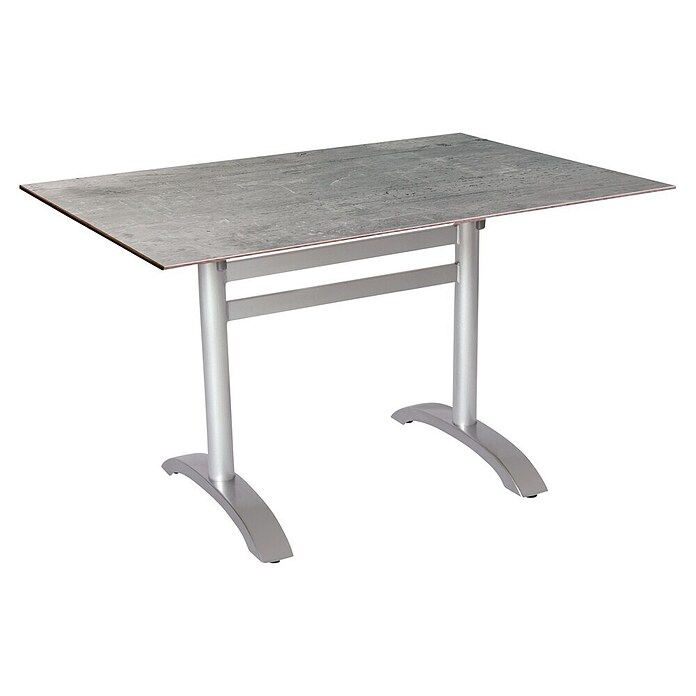 Acamp Gartentisch Acaplan (L x B x H: 120 x 80 x 72 cm, Hochdruck-Schichtpress, Rechteckig, Platin/Cemento/Grigio) | BAUHAUS
