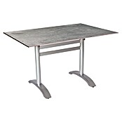 Acamp Gartentisch Acaplan (L x B x H: 120 x 80 x 72 cm, Hochdruck-Schichtpress, Rechteckig, Platin/Cemento/Grigio) | BAUHAUS