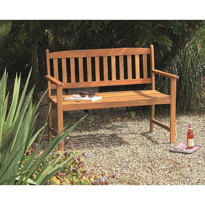 Acamp Gartenbank Woody (B x T x H: 110 x 86 x 56 cm, Akazie, Braun) | BAUHAUS