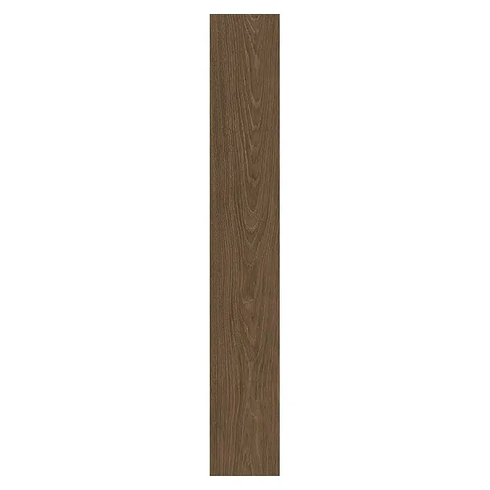 Krono Original Laminat Atlantic 8 - Dark Montanara Oak, Landhausdiele, 1.288 x 195 x 8 mm - Braunes Holzfußbodenbrett mit natürlicher Maserung.