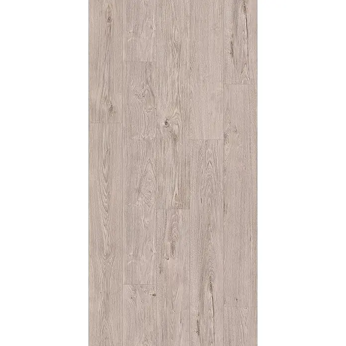 Krono Original Laminat Atlantic 8 Aged Montanara Oak - Aged Montanara Oak, Landhausdiele, 1.288 x 195 x 8 mm - Helle, grau gewaschene Holzbodenplanken mit natürlicher Maserung und Ästen.