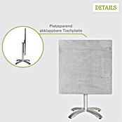 Acamp Gartentisch Acaplan (L x B x H: 80 x 80 x 72 cm, Hochdruck-Schichtpress, Quadratisch, Platin/Cemento/Grigio) | BAUHAUS