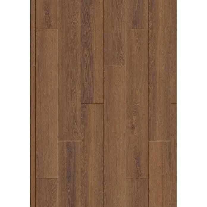 Krono Original Laminat Atlantic 7 - Grizzly Montreux Oak, Landhausdiele, 1.288 x 195 x 7 mm - Brauner Laminatboden in Holzoptik mit abwechslungsreicher Maserung und versetzten Dielen.