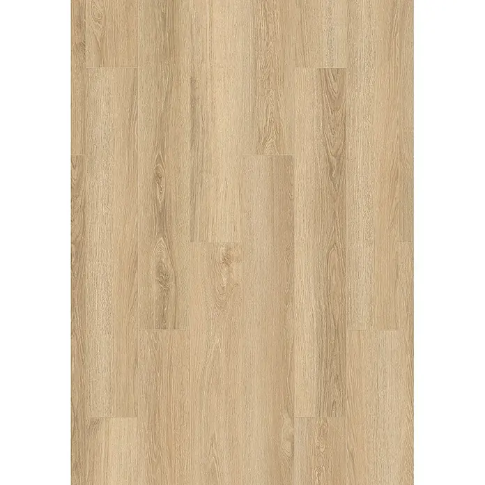 Krono Original Laminat Atlantic 7 - Cashew Montreux Oak, Landhausdiele, 1.288 x 195 x 7 mm - Hellbrauner Holzboden mit natürlicher Maserung, zeigt einzelne Dielen.