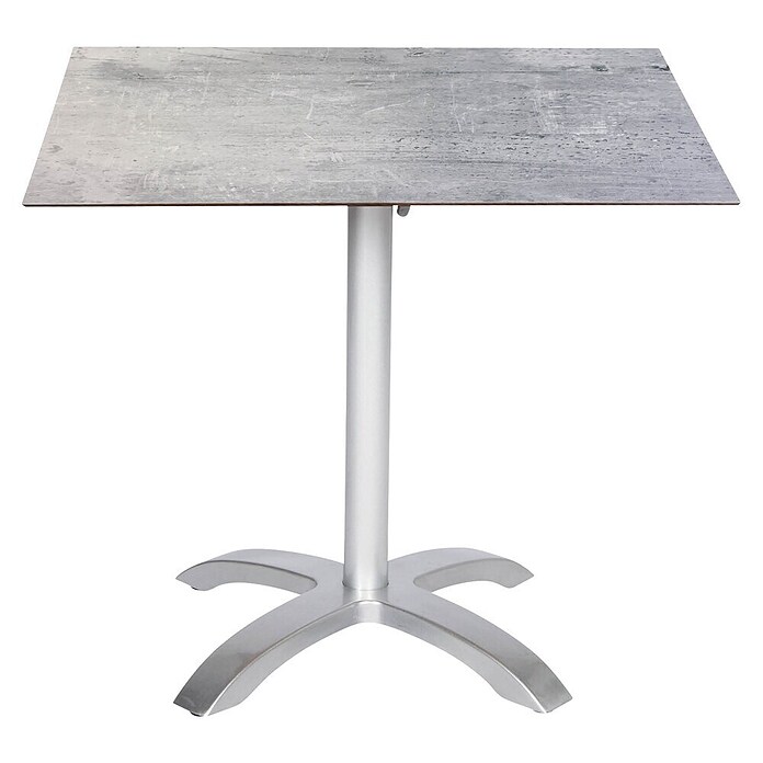 Acamp Gartentisch Acaplan (L x B x H: 80 x 80 x 72 cm, Hochdruck-Schichtpress, Quadratisch, Platin/Cemento/Grigio) | BAUHAUS