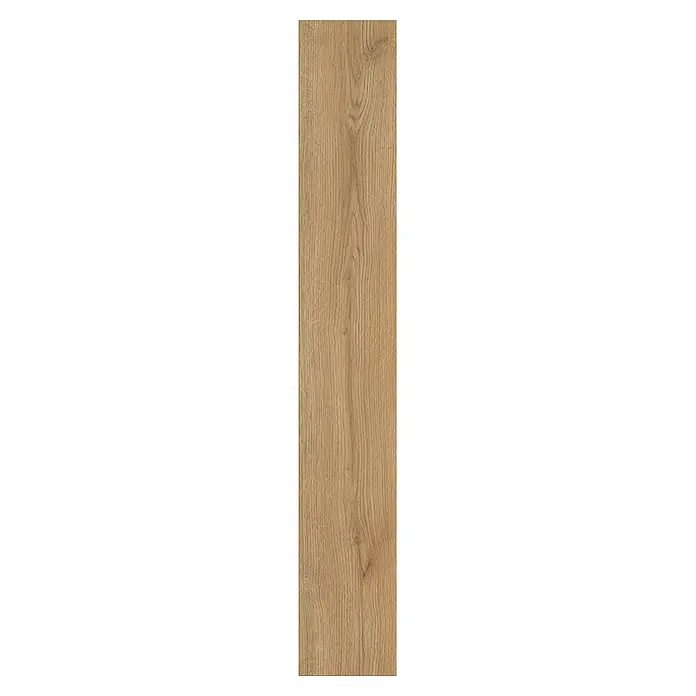 Krono Original Laminat Atlantic 7 - Wheat Cornforth Oak, Landhausdiele, 1.288 x 195 x 7 mm - Vertikale hellbraune Holzdiele mit detaillierter Naturmaserung.
