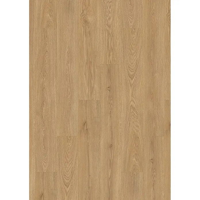 Krono Original Laminat Atlantic 7 - Wheat Cornforth Oak, Landhausdiele, 1.288 x 195 x 7 mm - Heller, holzfarbener Fußboden mit natürlicher Maserung.