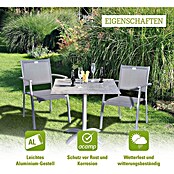 Acamp Gartentisch Acaplan (L x B x H: 80 x 80 x 72 cm, Hochdruck-Schichtpress, Quadratisch, Platin/Cemento/Grigio) | BAUHAUS
