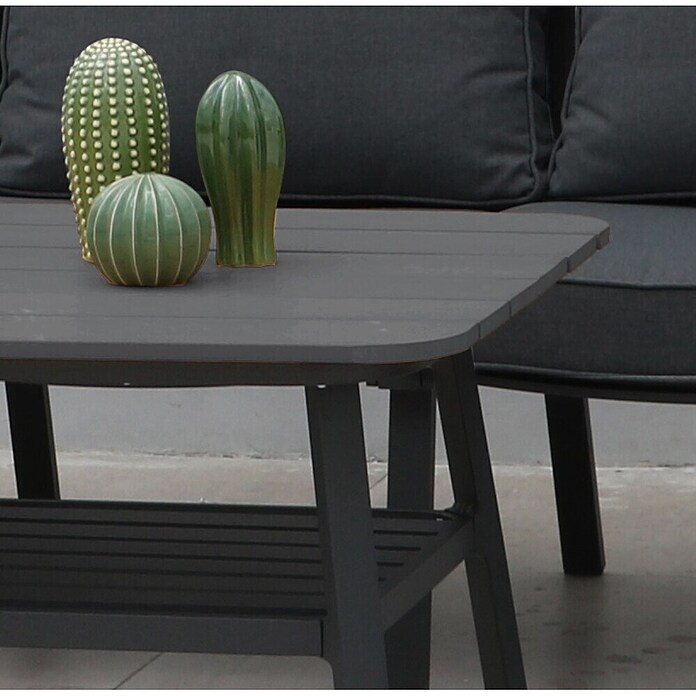 Acamp Loungemöbel-Set Samos (4 -tlg., Aluminium/Polyester/Polywood, Anthrazit/Vintage grau) | BAUHAUS