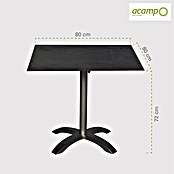 Acamp Gartentisch Acaplan (L x B x H: 80 x 80 x 75 cm, Hochdruck-Schichtpress, Quadratisch, Weiß) | BAUHAUS