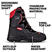 Oregon Botas de seguridad Yukon (Talla de pie: 39, Negro, Piel) | BAUHAUS