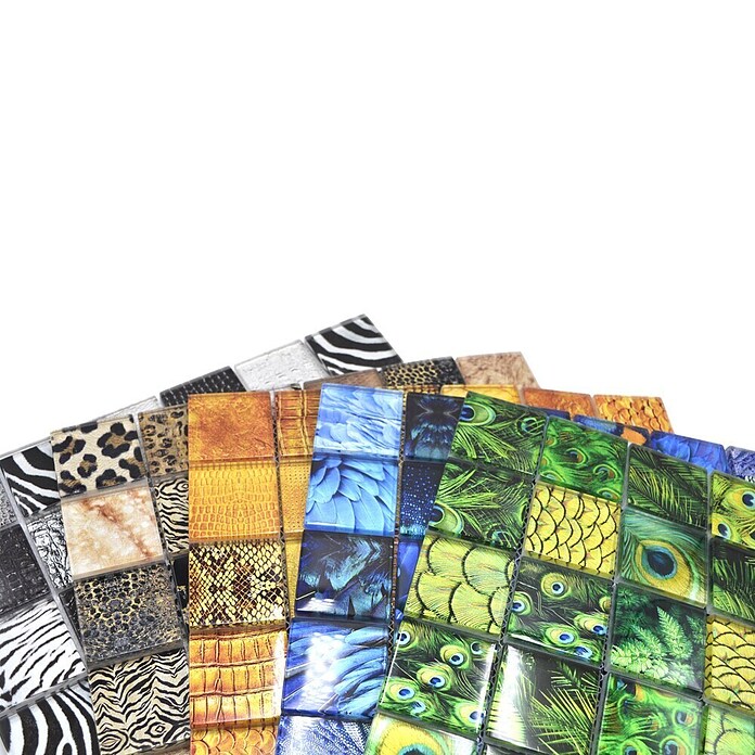Mosaikfliese Crystal Wildlife XCM WL88 (29,8 x 29,8 cm, Grün, Glänzend) | BAUHAUS
