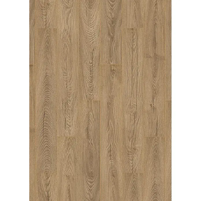 Krono Original Laminat Atlantic 8|33 - Natural Carpenter Oak, Landhausdiele, 1.288 x 195 x 8 mm - Helle Holzoptik-Bodenbelag mit natürlicher Maserung und Dielenmuster.