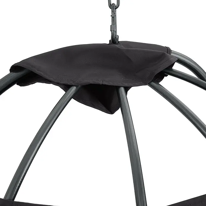 SVITA Hängesessel NELLY - L x B x H: 105 x 105 x 195 cm, Metall, Anthrazit