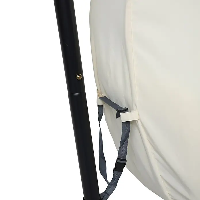 SVITA Hängesessel NELLY - L x B x H: 105 x 105 x 195 cm, Metall, Beige