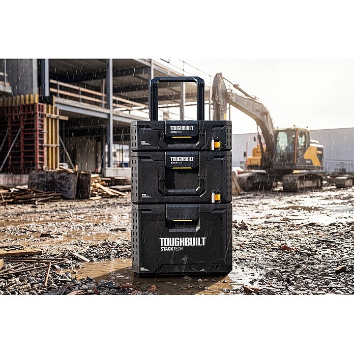 ToughBuilt StackTech Werkzeugkoffer-Set 3-tlg. (L x B x H: 50 x 56 x 83 cm, 3 -tlg., Räder) | BAUHAUS