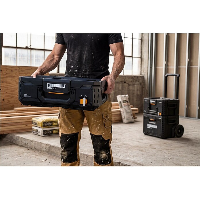 ToughBuilt StackTech Werkzeugkoffer-Set 3-tlg. (L x B x H: 50 x 56 x 83 cm, 3 -tlg., Räder) | BAUHAUS