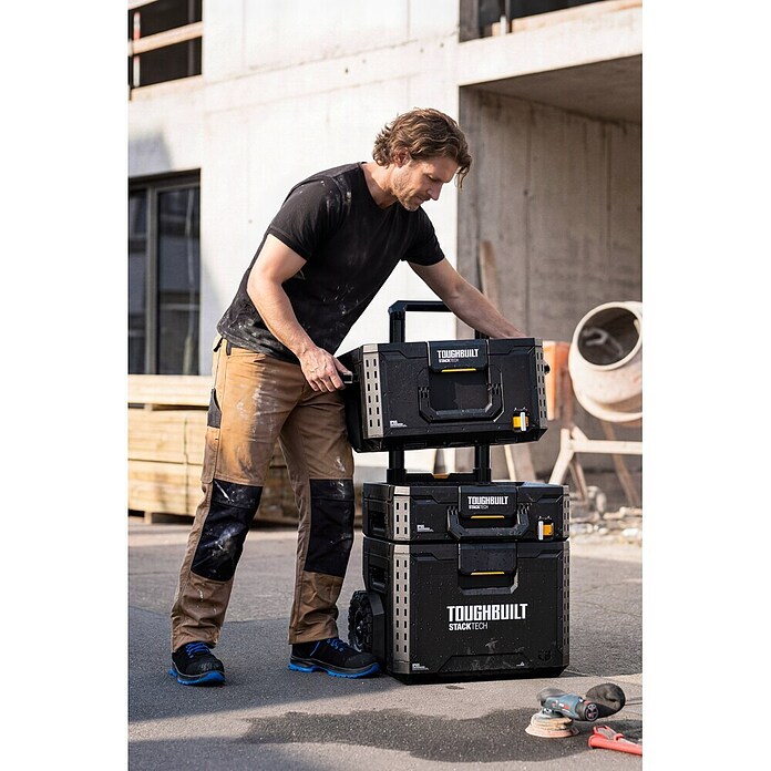 ToughBuilt StackTech Werkzeugkoffer-Set 3-tlg. (L x B x H: 50 x 56 x 83 cm, 3 -tlg., Räder) | BAUHAUS