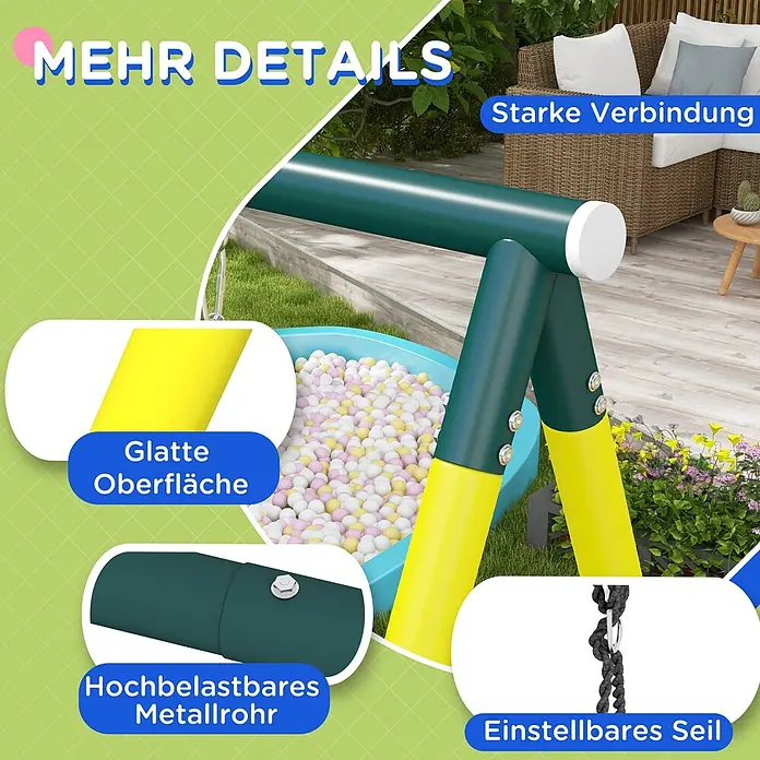 Outsunny Schaukel - B x L: 180 x 267 cm, Stahl