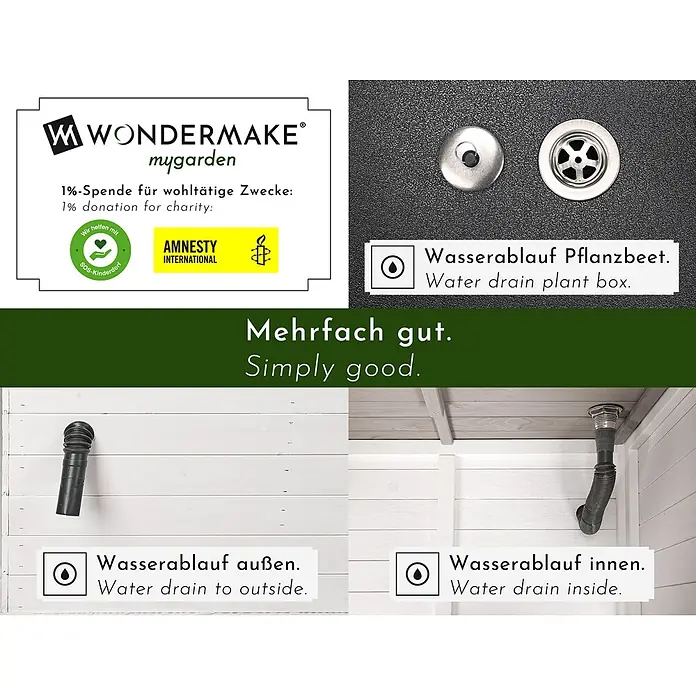 WONDERMAKE Mähroboter-Garage Cubilio1 - L x B x H: 96 x 78,5 x 57 cm, Weiß|Grau, z.B. Gardena, WORX, Husqvarna, Einhell, Landxcape, Juka, …