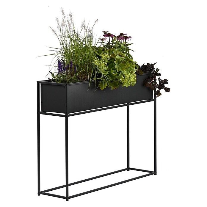 Dobar Pflanzkasten (Stahl, L x B x H: 100 x 28 x 80 cm, Anthrazit) | BAUHAUS
