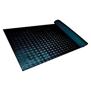 Pavimento de goma Checker (Negro, 2 x 1 m)