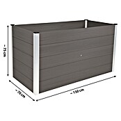 Dobar Hochbeet (L x B x H: 150 x 75 x 75 cm, WPC, Anthrazit) | BAUHAUS
