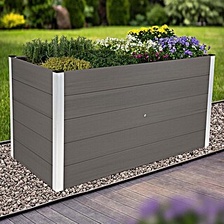 Dobar Hochbeet (L x B x H: 150 x 75 x 75 cm, WPC, Anthrazit)