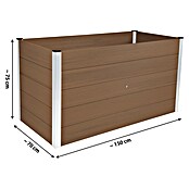Dobar Hochbeet (L x B x H: 150 x 75 x 75 cm, WPC, Hellbraun) | BAUHAUS