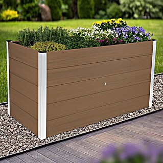 Dobar Hochbeet (L x B x H: 150 x 75 x 75 cm, WPC, Hellbraun)