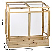 Dobar Tomatengewächshaus (L x B x H: 116 x 71 x 120 cm, Natur, Holz) | BAUHAUS