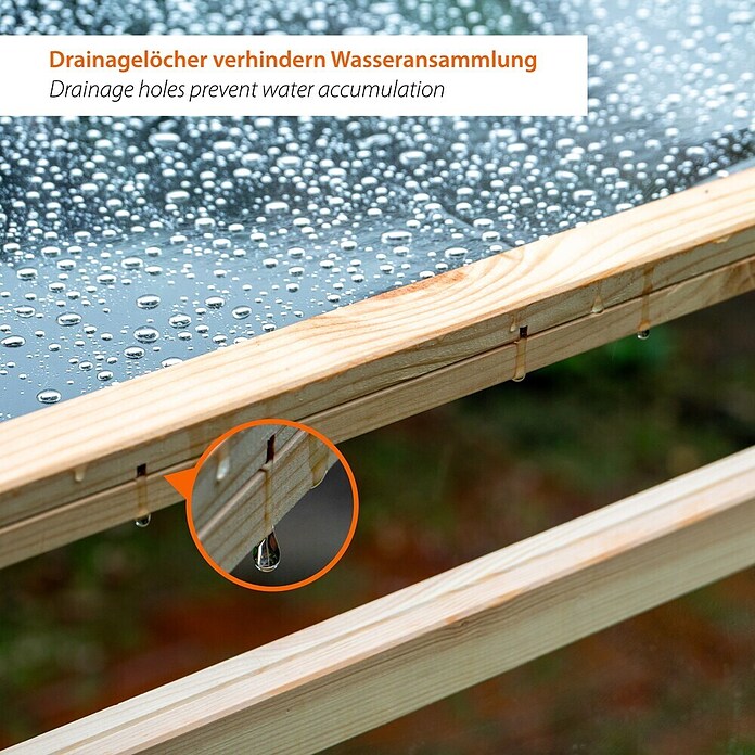 Dobar Tomatengewächshaus (L x B x H: 116 x 71 x 120 cm, Natur, Holz) | BAUHAUS
