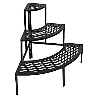 Dobar Blumentreppe 3-stufige Eckvariante (L x B x H: 60 x 60 x 60 cm, Anthrazit, Stahl)
