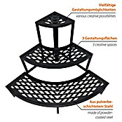 Dobar Blumentreppe 3-stufige Eckvariante (L x B x H: 60 x 60 x 60 cm, Anthrazit, Stahl) | BAUHAUS