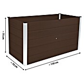 Dobar Hochbeet (L x B x H: 150 x 70 x 75 cm, WPC, Dunkelbraun) | BAUHAUS