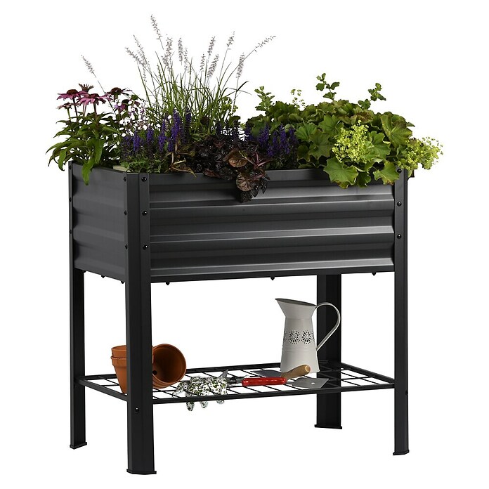 Dobar Hochbeet Kubus (L x B x H: 79 x 49 x 80 cm, Stahl, Anthrazit) | BAUHAUS