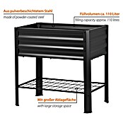 Dobar Hochbeet Kubus (L x B x H: 79 x 49 x 80 cm, Stahl, Anthrazit) | BAUHAUS
