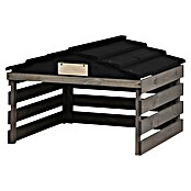 Dobar Mähroboter-Garage (L x B x H: 78,5 x 74 x 52,5 cm, Grau/Schwarz, Holz) | BAUHAUS